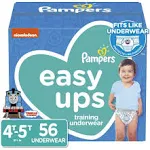 Pampers Easy Ups Training Underwear Boys Size 6 4t-5t 56 Count