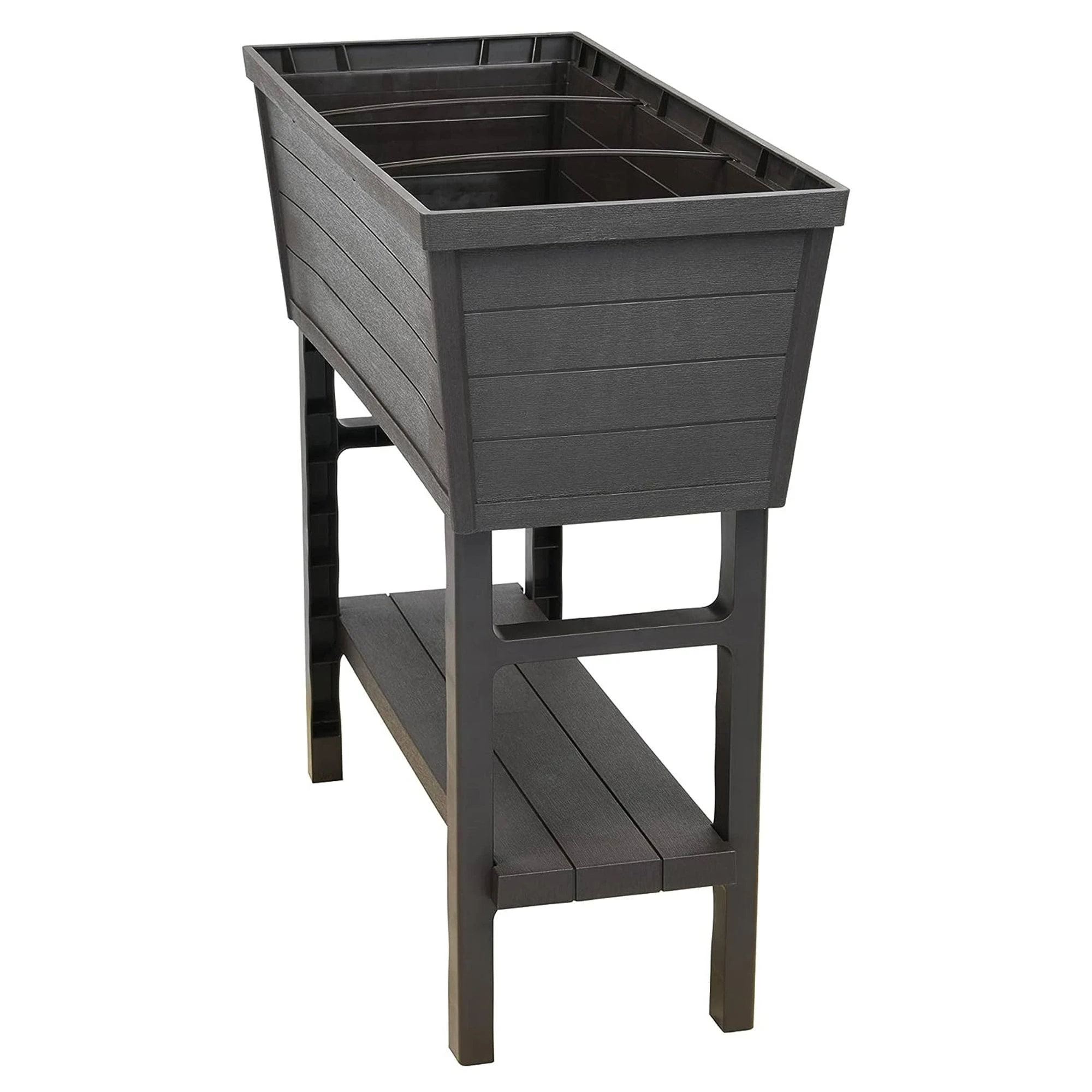 UTILITYSINKS Plastic 24" Freestanding Compact Workshop Utility Tub Sink, Black