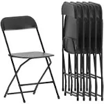 Flash Furniture Hercules Series Plastic Folding Chair - White - 6 Pack 650lb Weight Capacity Comfortable Event Chair-Lightweight