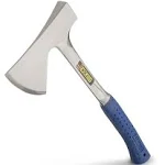 ESTWING Camper's Axe - 16" Hatchet with Forged Steel Construction & Shock Reduction Grip - E44A