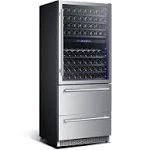 Forno Capraia 30" Triple Zone Wine Cooler with Drawers