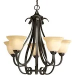 Progress Lighting P4416-77 5-Light Torino Chandelier Forged Bronze