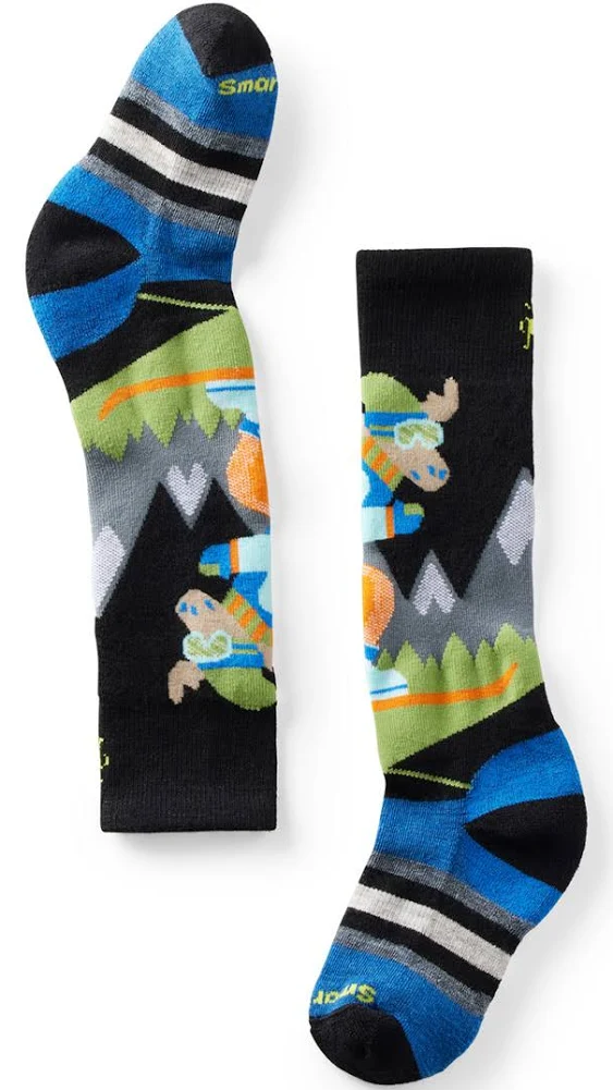 Smartwool Wintersport Full Cushion Mountain Moose Pattern OTC Socks 2024 - Kids'