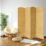 Jostyle 6ft. Tall Extra Wide Folding Privacy Screens with Diamond Double-Weave and Freestanding Room Dividers