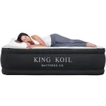 King Koil Queen Size Luxury Raised Air Mattress -Inflatable Airbed Built-in Pump