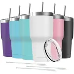 Deitybless 30oz Stainless Steel Travel Mug with Lid, 8 Pack Double Wall Vacuum ...