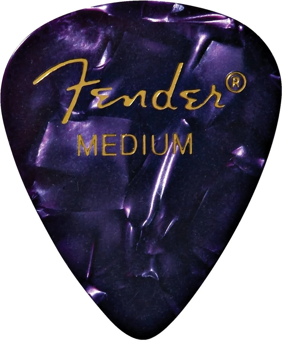 Fender Premium Celluloid Picks, 351 Shape - Thin, Purple Moto, 12-Pack