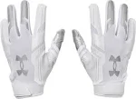 Under Armour Youth F8 Football Gloves, Medium, White/Silver