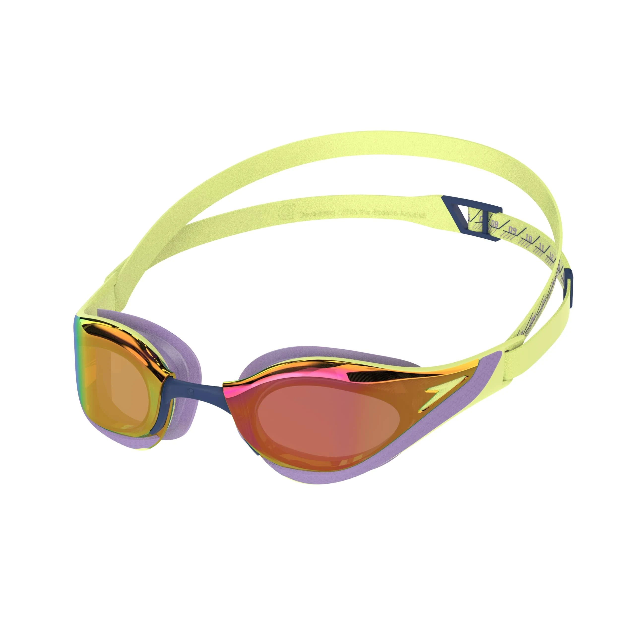 Speedo unisex-adult Swim Goggles Mirrored Fastskin Pure Focus