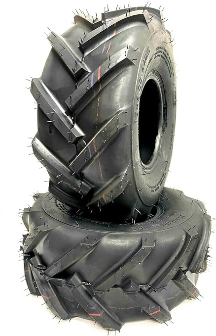 Two 15x6.00-6 15x600-6 15x6.00x6 Lawn Mower R1 Lug Tractor Tires 6ply W Tubes