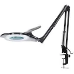 Addie Kirkas 10x LED Magnifying Lamp with Clamp, Kirkas 2,200 Lumens Dimmable Super Bright Daylight Magnifying Glass with Light, Adjustable Swivel Arm