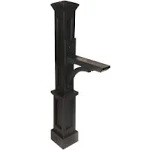 Mayne Newport Plus Vinyl Mailbox Post - Black