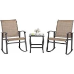 Shintenchi 3 Piece Rocking Bistro Set