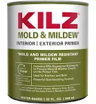 KILZ Mold and Mildew Interior/Exterior High Hiding Water-based Wall and Ceiling Primer (1-quart)