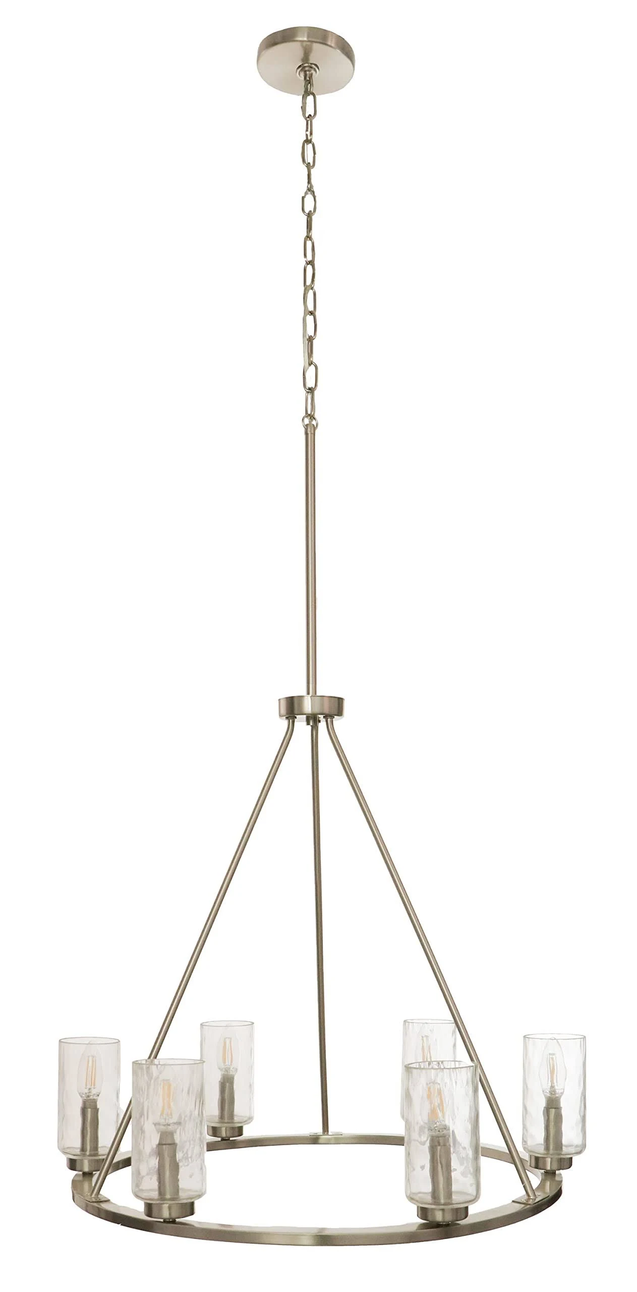 Kichler Marita 6-Light Brushed Nickel Transitional Chandelier | 34839