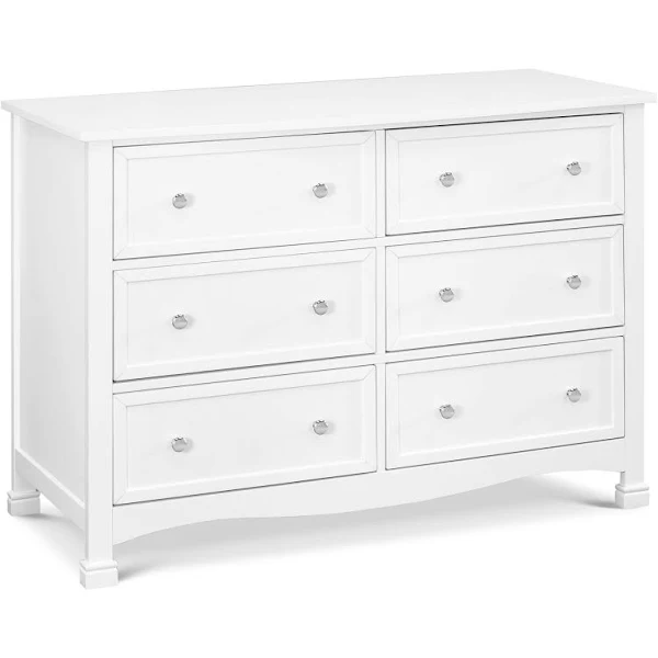 DaVinci Kalani 6 Drawer Double Wide Dresser in White - M5529W