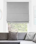 Chicology Cordless Roman Shades, Blackout - 34"W x 64"H - Del Mar Pearl Grey