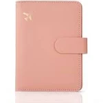 Melsbrinna Premium Leather Passport Holder Covers Case, Waterproof RFID Blocking Travel Wallet Passport Holder with Pen Holder, Cute Passport Book