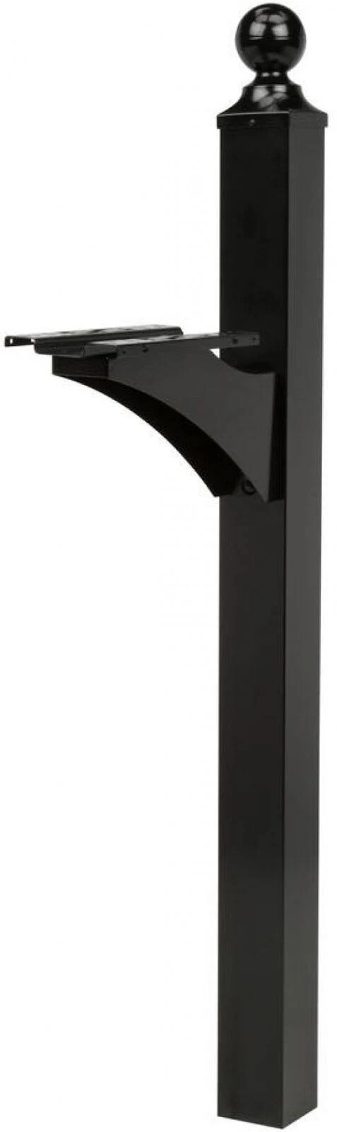 Landover Mailbox Post Cover, Black Aluminum, Post Not Included, 56-In.