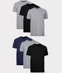 Hanes Men's ComfortSoft Tagless Crewneck T-Shirt 6-Pack Assorted M