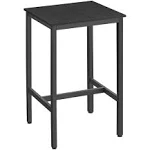 Bar Table with Metal Frame Ebony Black and Black