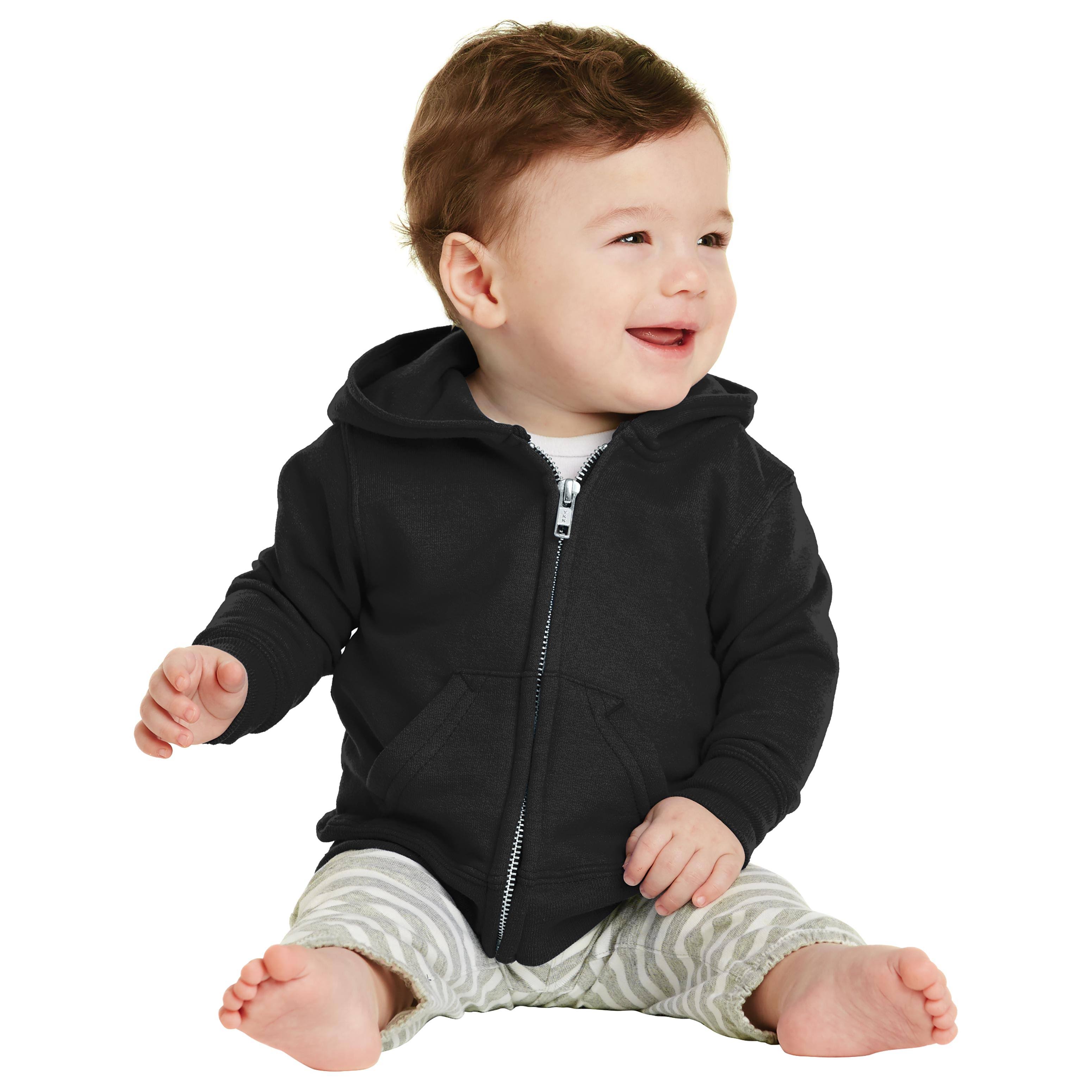 Port & Company Infant Core Fleece Full-Zip Hooded Sweatshirt