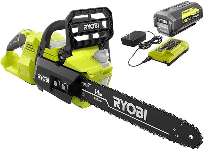 RYOBI Electric Chainsaws 14&#034; Automatic Chain Oiler+Bumper Spikes W/ Pole Saw