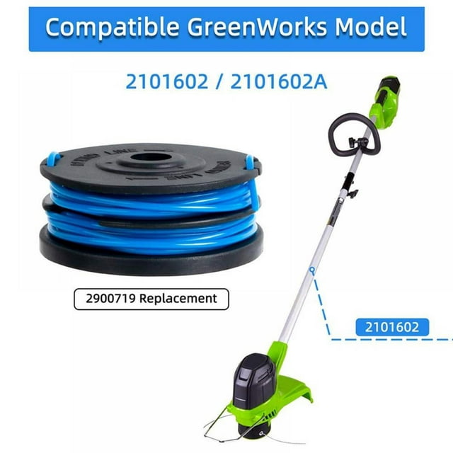 Greenworks 0.065" 3-Pack Dual Line Replacement String Trimmer Line Spool 29242