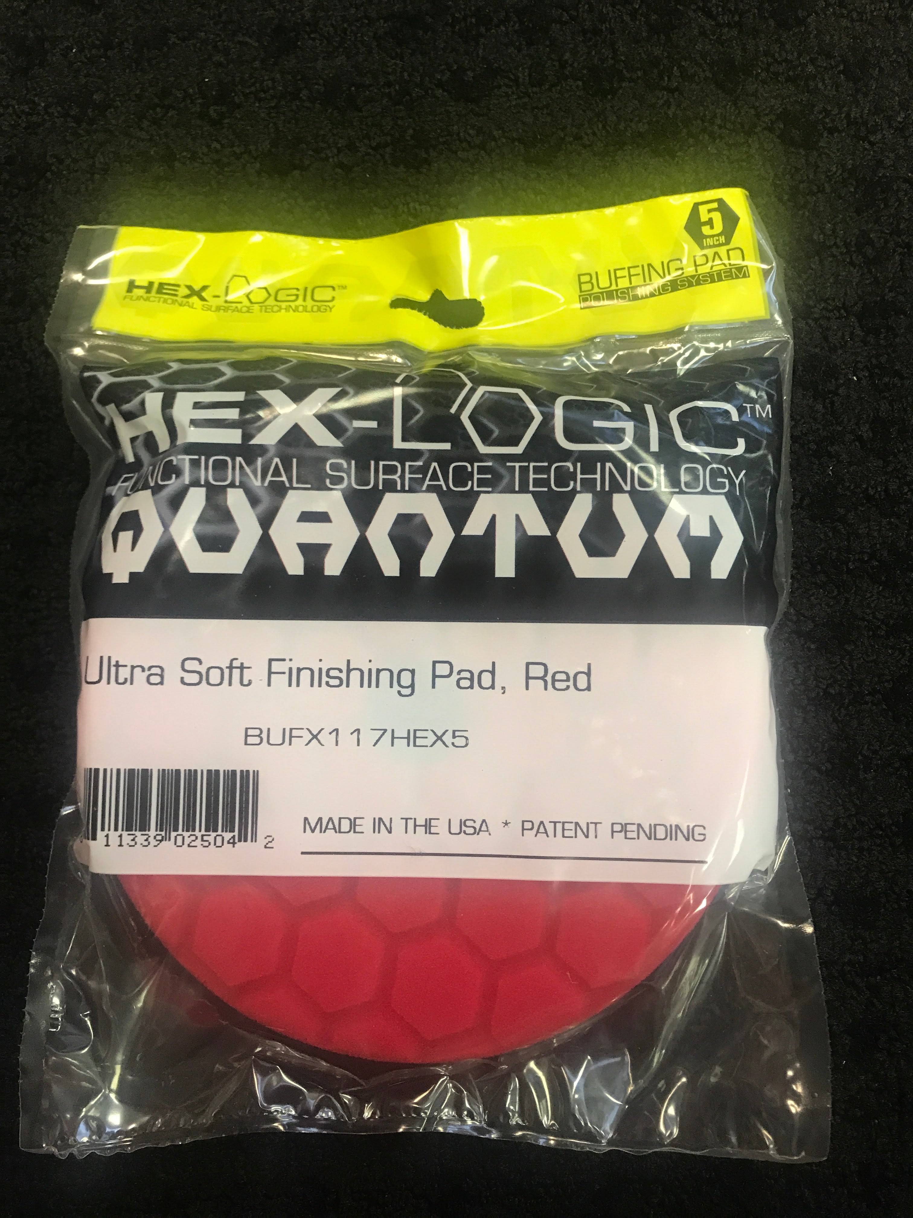 Chemical Guys 5" Red Hex-Logic Ultra Light Finishing Pad (BUFX117HEX5)