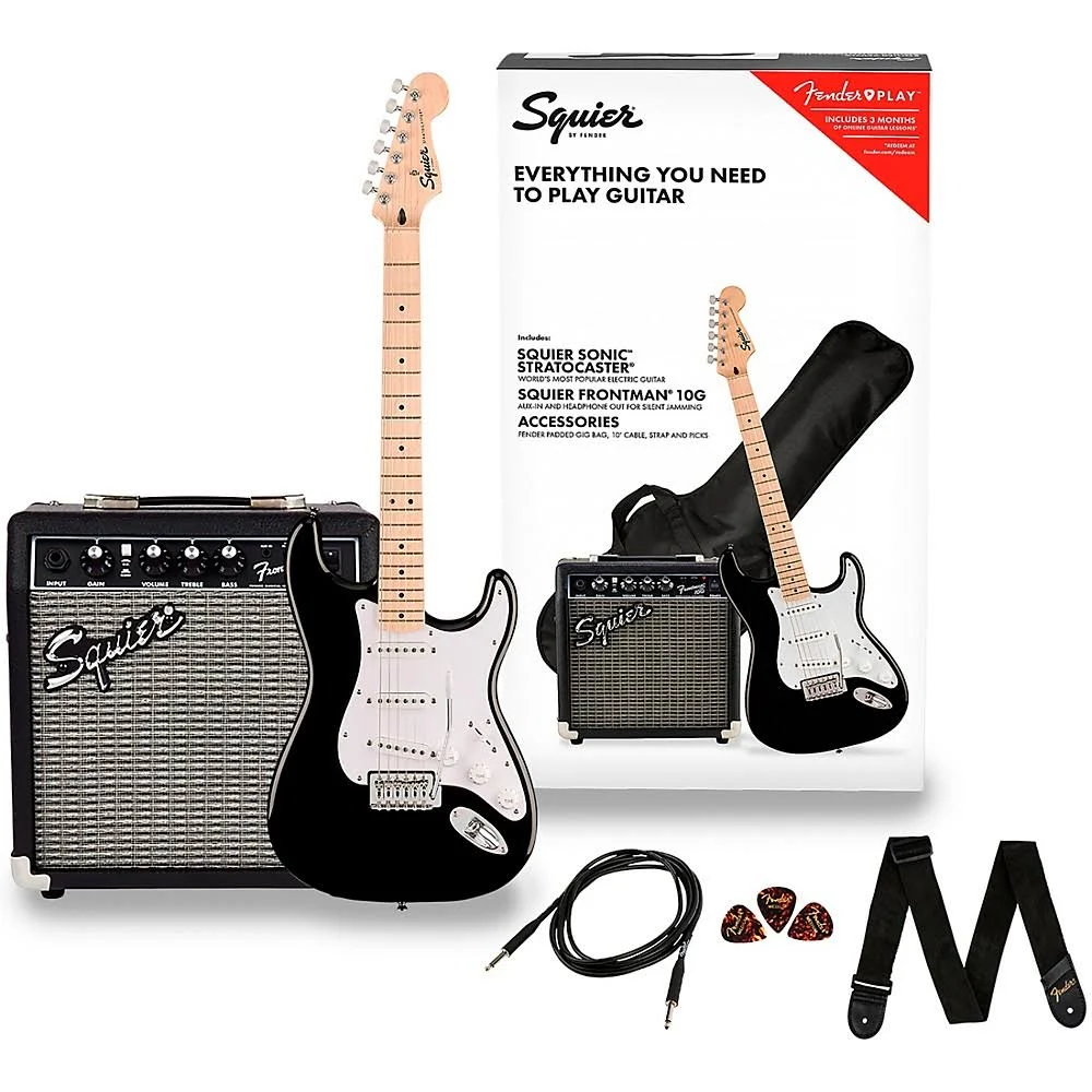 Squier Sonic Stratocaster Pack (Black)