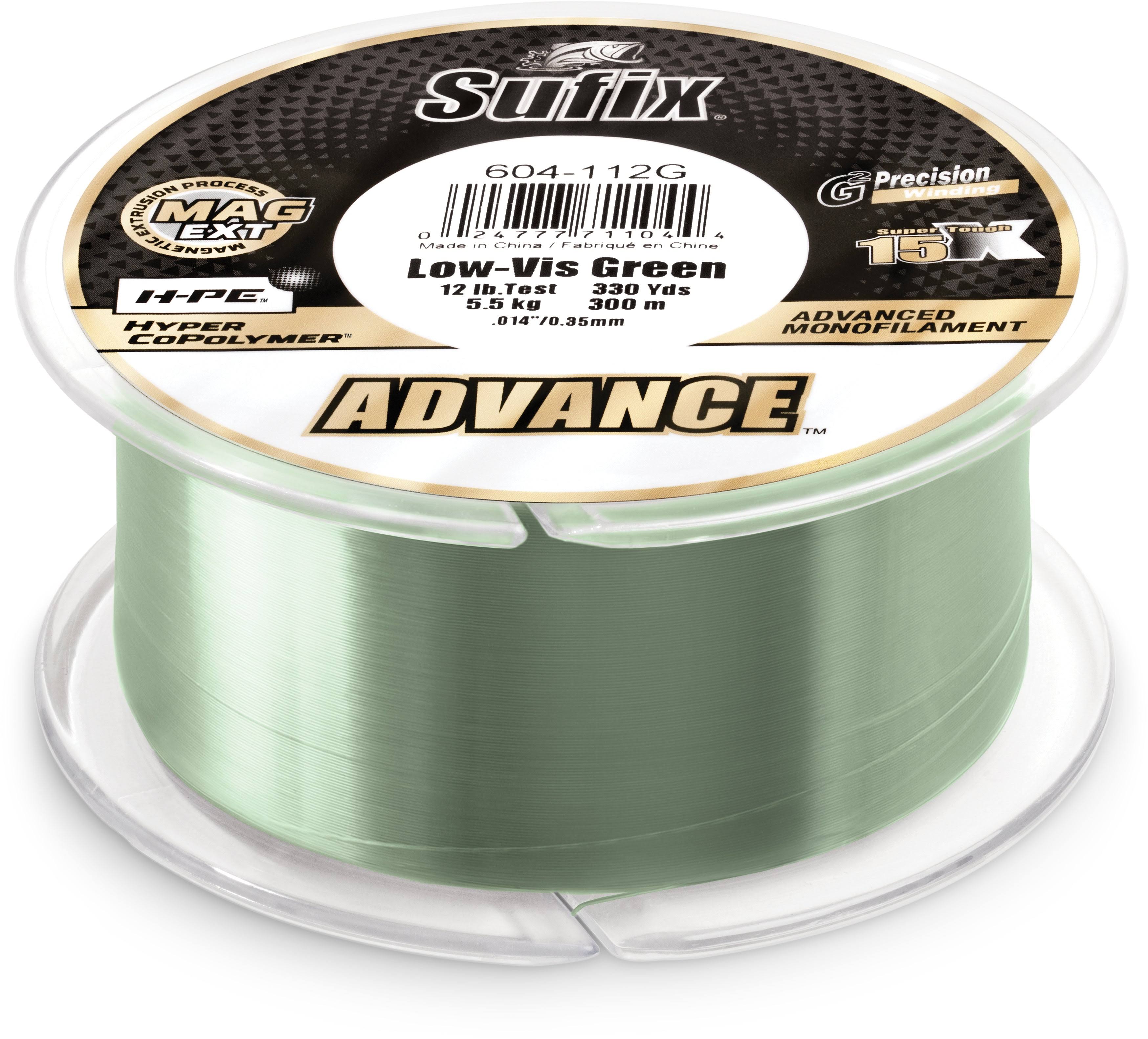 Sufix Advance Monofilament 12 lb Low-Vis Green