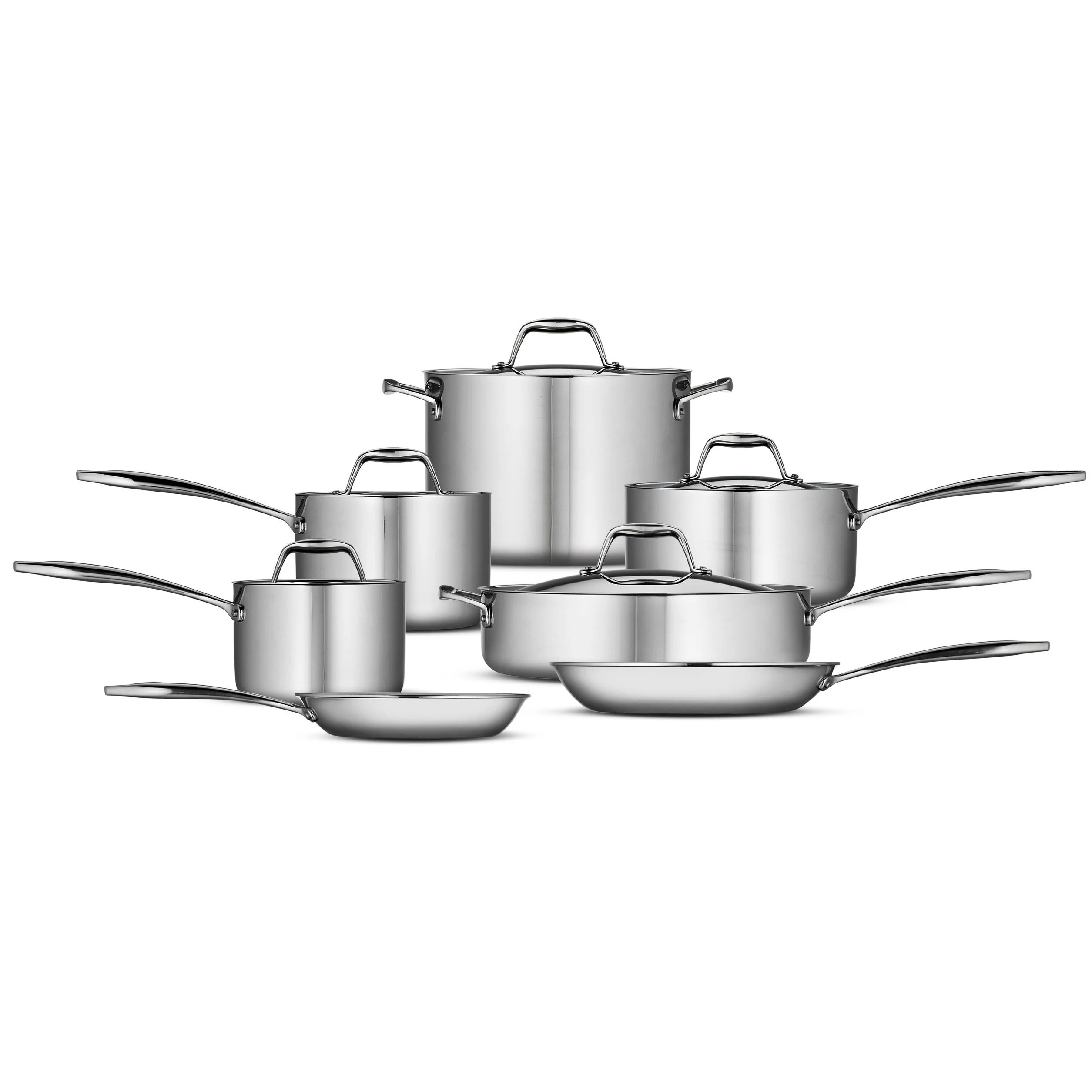 Tramontina Gourmet Tri-Ply Clad 12-Piece Stainless Steel Cookware Set