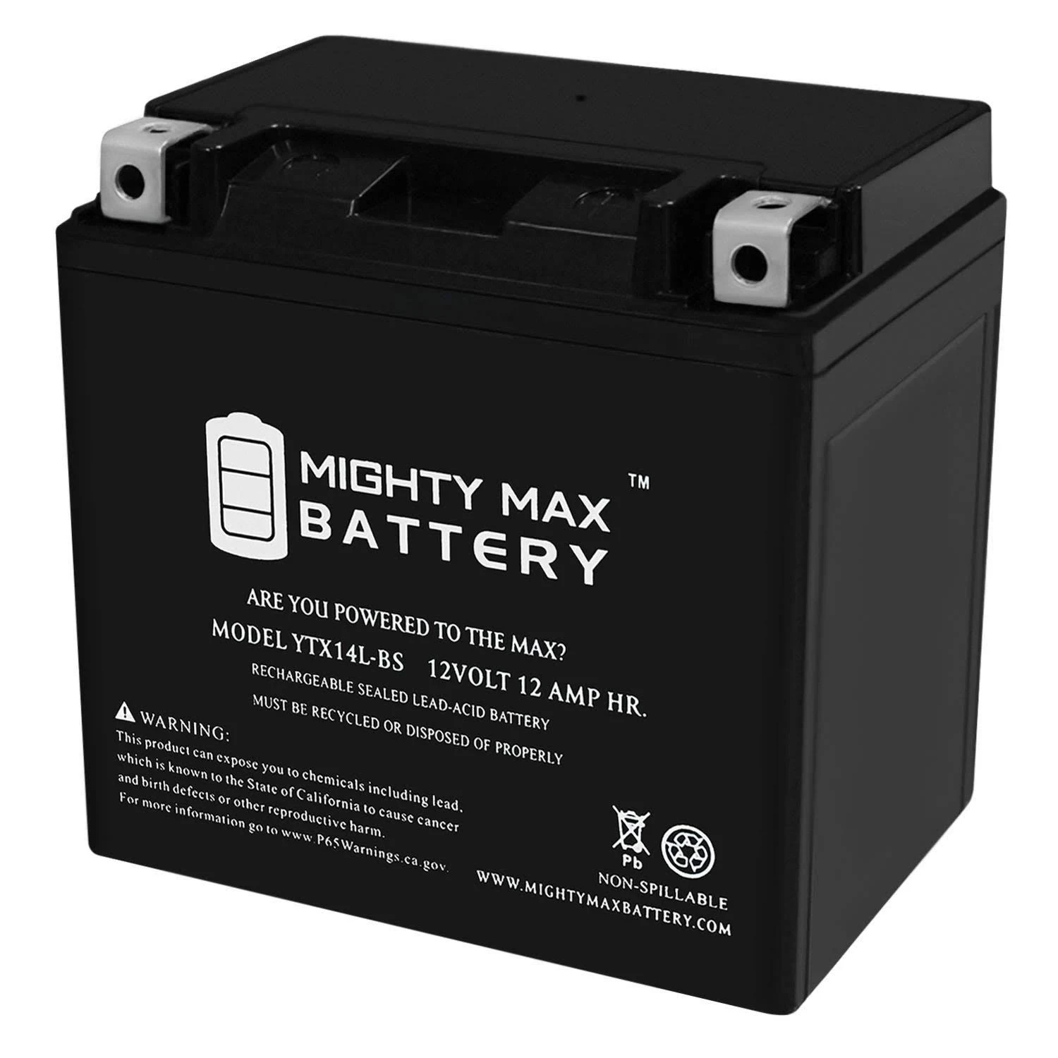 Mighty Max Battery Ytx14l-bs Battery for Harley-Davidson 1200cc XL, XLH ...