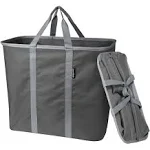 Collapsible Laundry Caddy, Charcoal/Gray 2PK - 64L (17 Gal) Large Foldable Laund