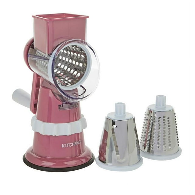 Kitchen HQ Speed Grater and Slicer with Suction Base Red