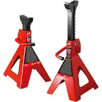 BIG RED Torin S teel Jack Stands, 12 Ton (24,000 lb) Capacity, Red, 1 Pair, B