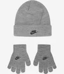 Nike Boys' Nan Futura Beanie Set, Dark Grey Heather