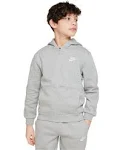 Nike Big Kids Sportswear Club Fleece Full-Zip Hoodie Dark Grey Heather