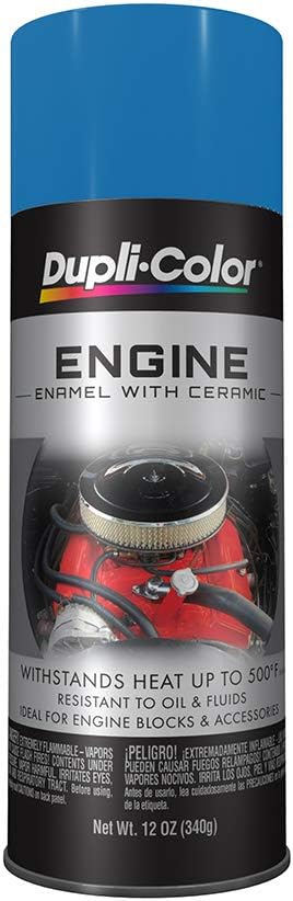 Dupli-Color DE1609 Engine Enamel Spray Paint with Ceramic - Chevrolet Blue - 12 oz Aerosol Can