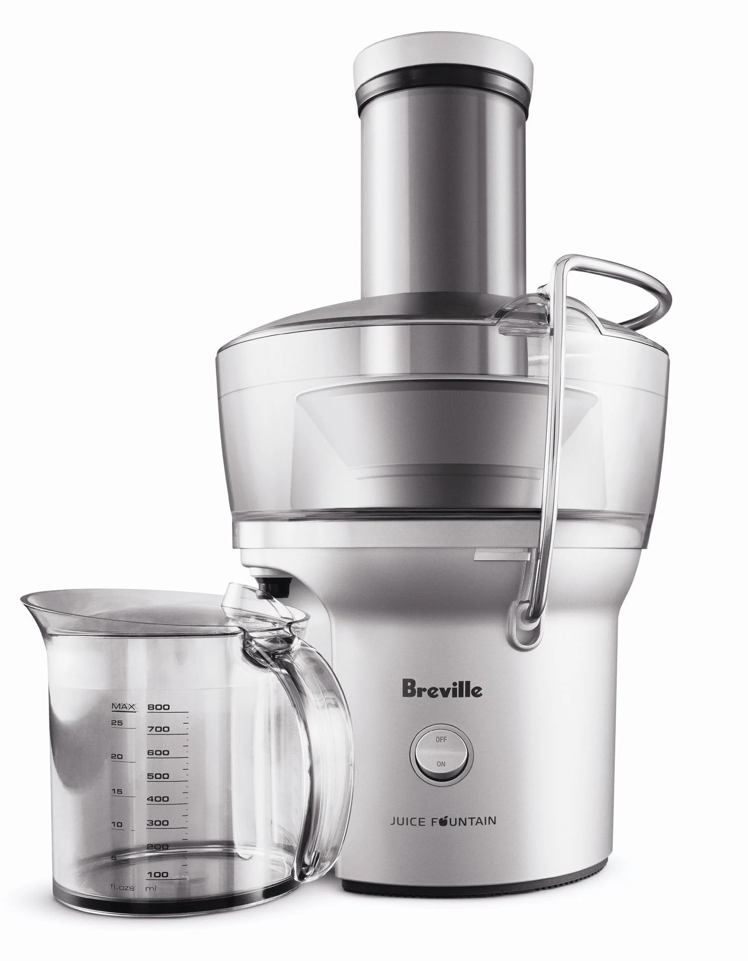 Breville - Juice Fountain Compact Electric Juicer - Silver