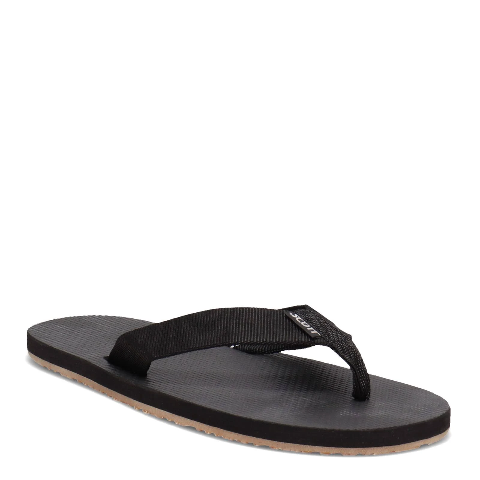 Scott Hawaii Men's Paha Flexible Rubber Slipper | Nylon Strap | Beach Footwear | No-Slip Boat Sandal | Low and No Arch Flip Flops