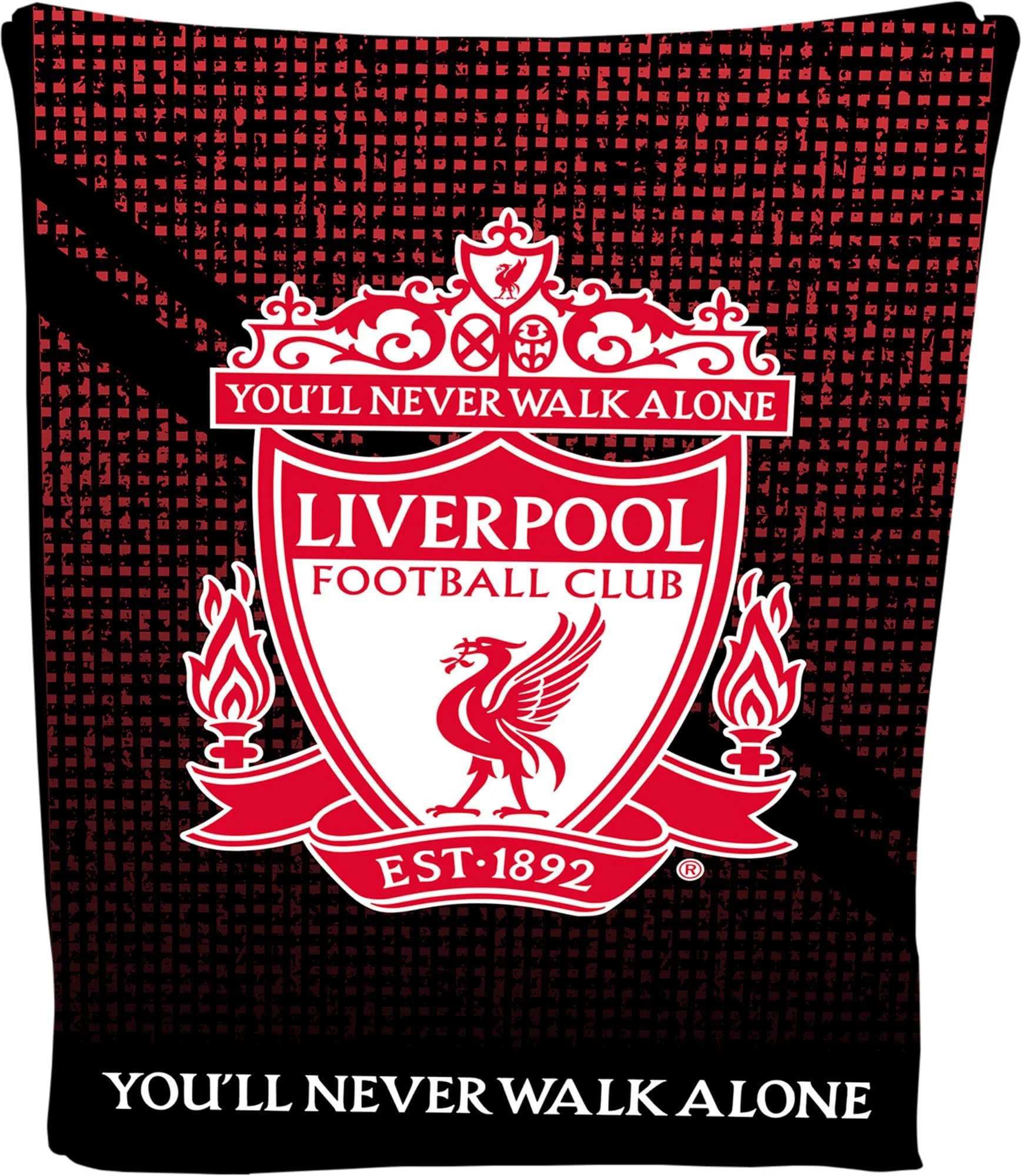 Liverpool Football Crest Fleece Blanket Throw Soft LFC Warm Sofa Travelling Blanket Mesh Liverpool Gift for Men Kids Teen 100x 150 cm