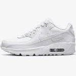 Nike Air Max 90 LTR GS Triple White CD6864-100 Sneakers Shoes Youth US Size 5.5Y