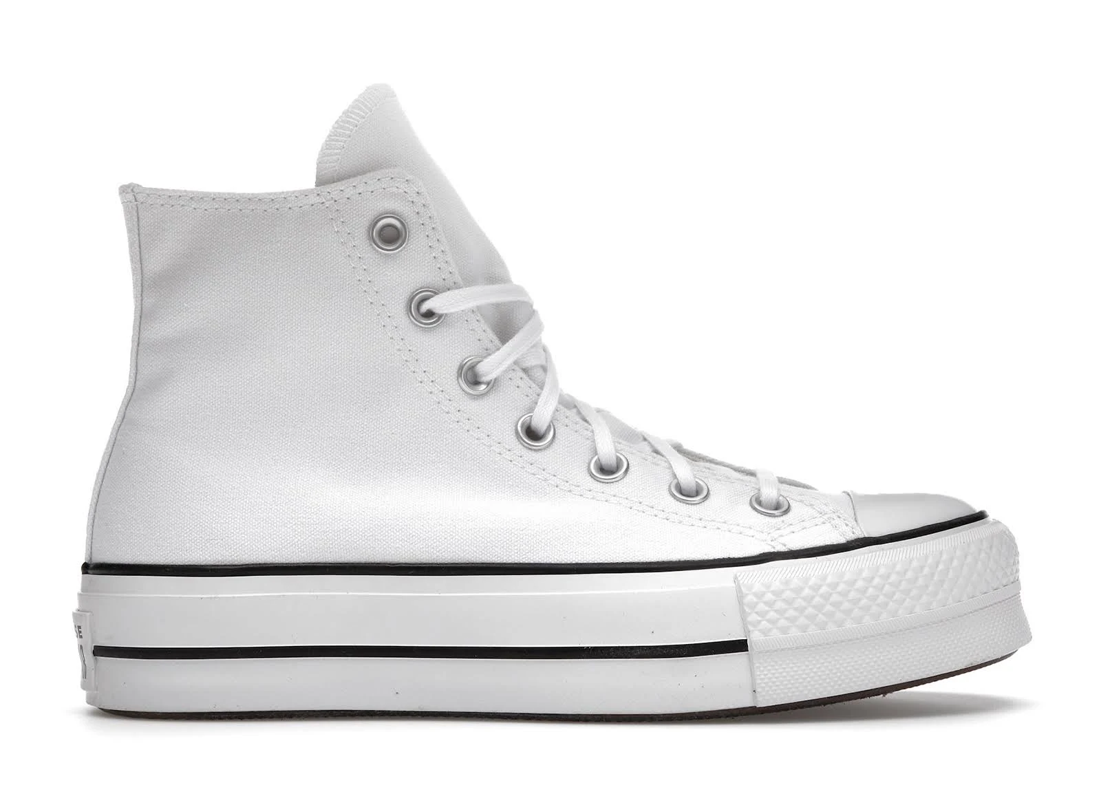 Converse Canvas Platform Chuck Taylor All Star High Top (White Size 8) Womens Canvas Shoes