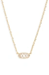 Shop Kendra Scott Grayson Crystal Pendant Necklace In Gold