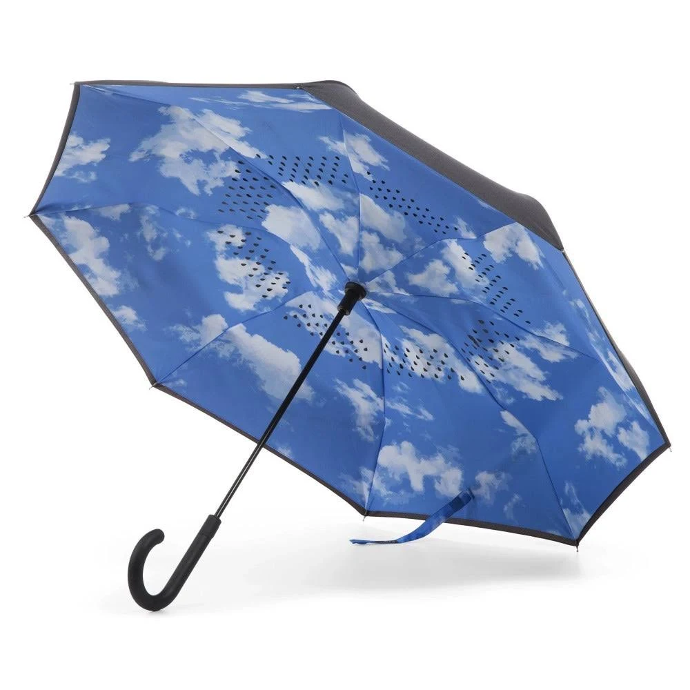 Totes Inbrella Reverse Close Umbrella - Clear