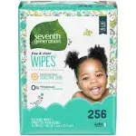 Seventh Generation Baby Free and Clear Wipes Refill, 256 Wipes