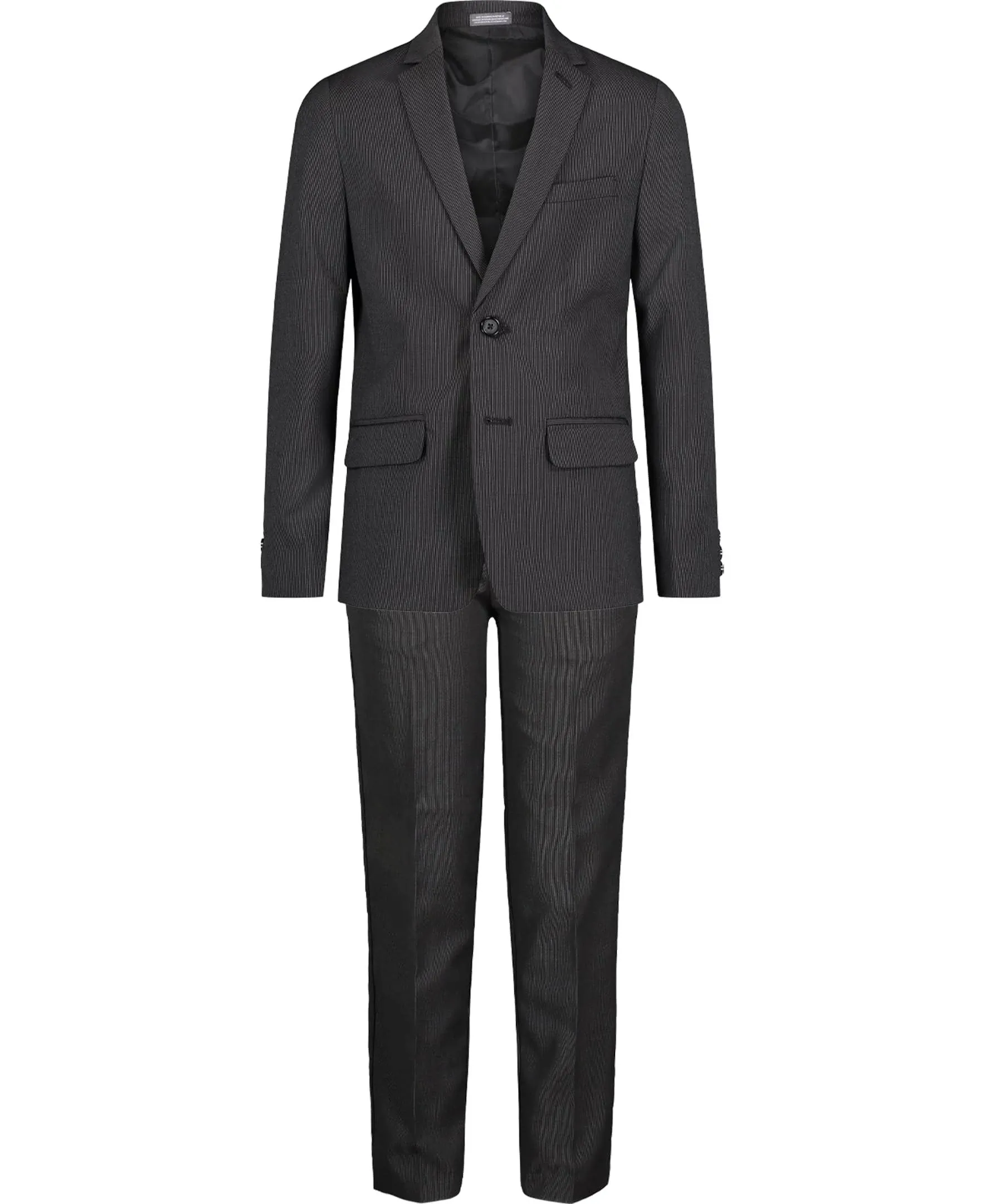 Van Heusen Boys 8-20 Mini Stripe Suit, Black, 12