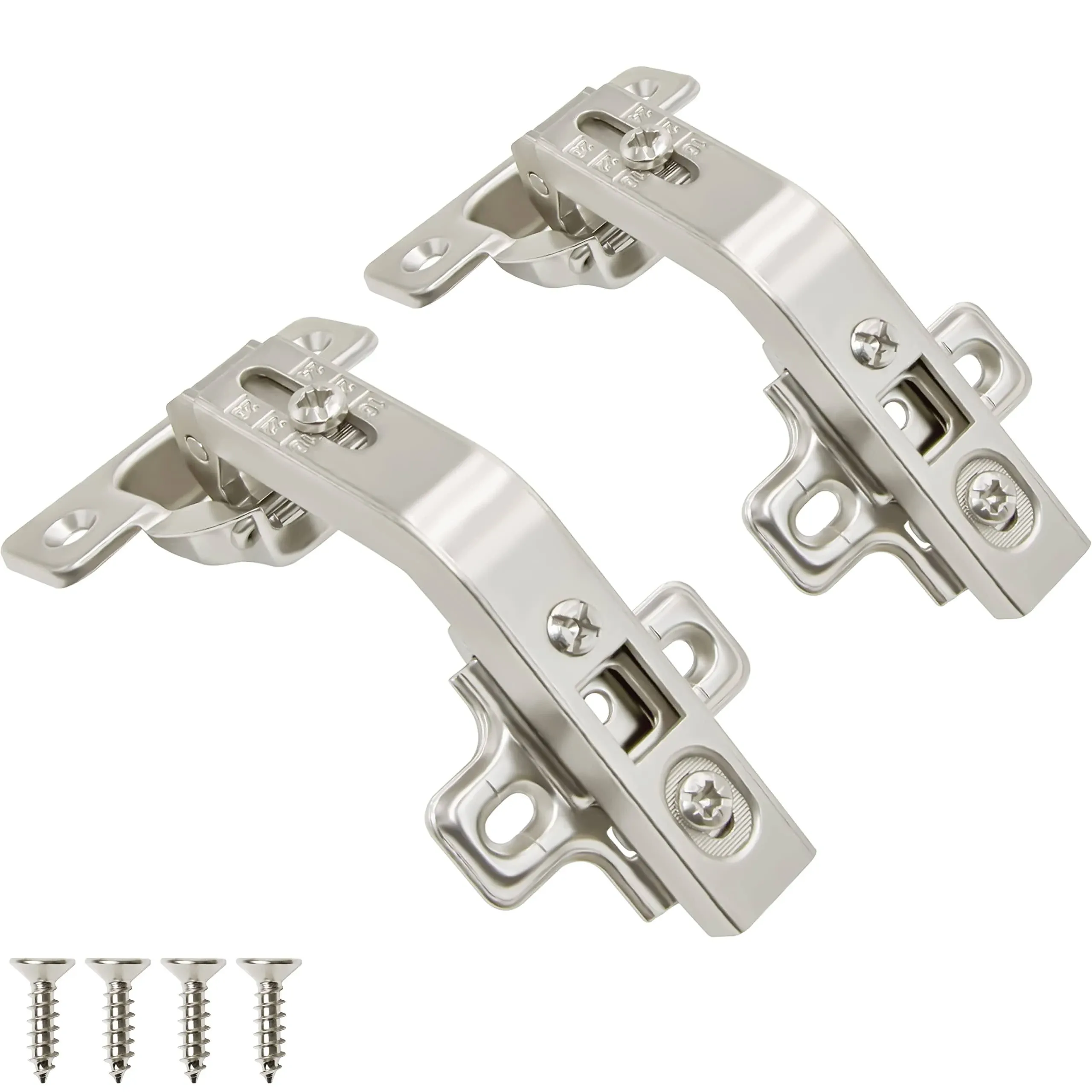 TOUCH Cabinet Hinges (1 Pair, 2 PCS) Frameless 135 Degree Bi-Fold Clip-on Laz...