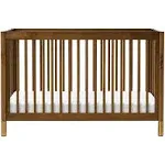 Babyletto Gelato 4-in-1 Convertible Crib with Toddler Bed Conversion Kit Natural Walnut / Gold Feet